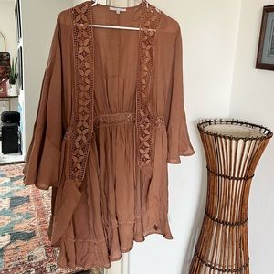 Flowy Duster / Beach Cover Up with tie